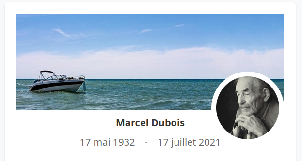 Section biographie du mémorial