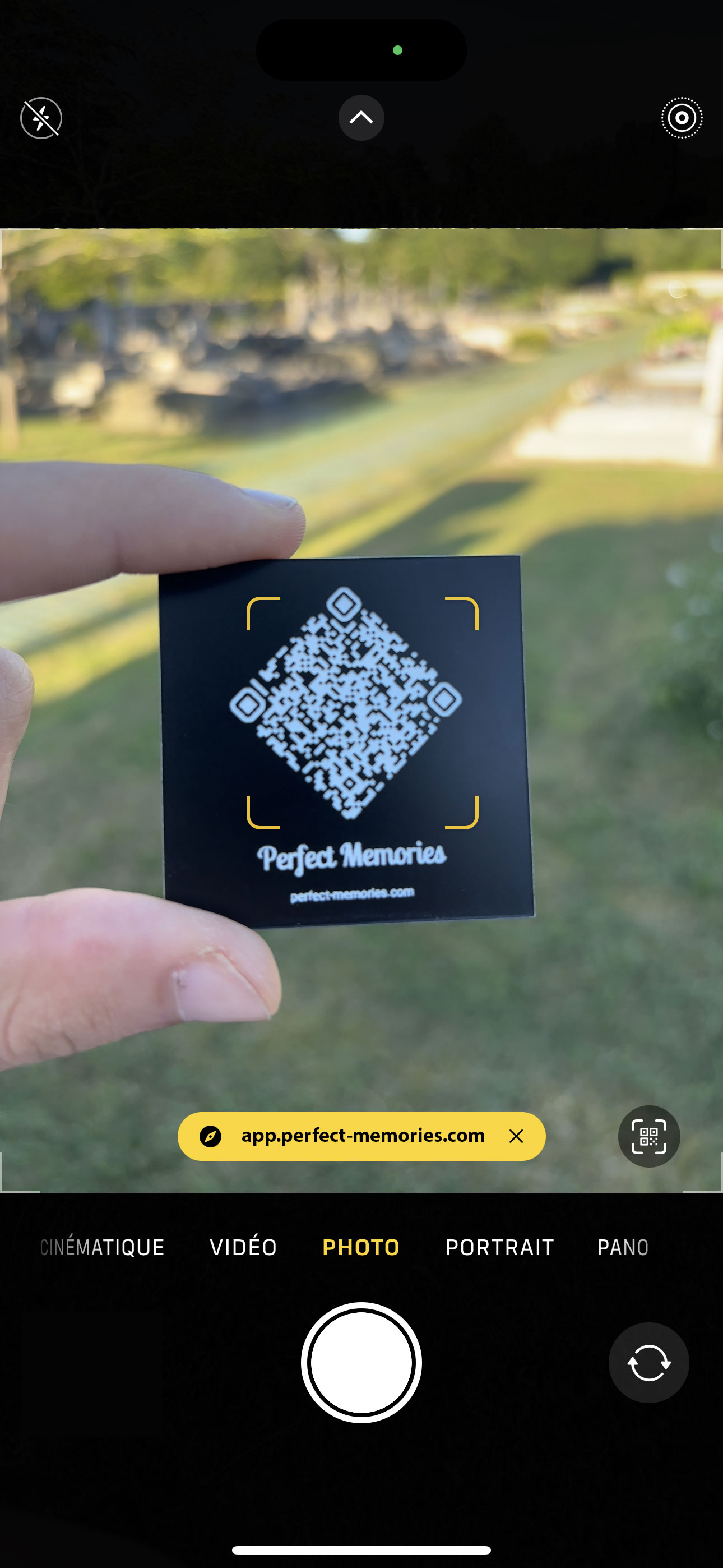 Scanner le QR code avec un smartphone